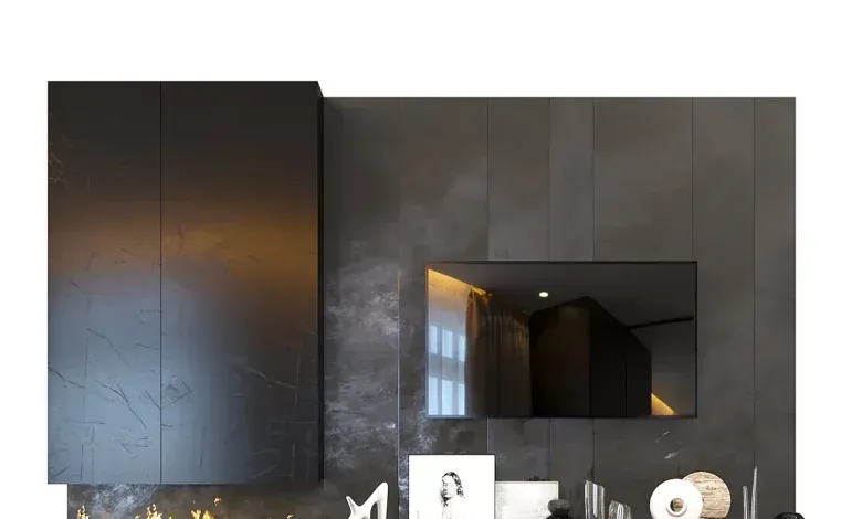 دانلود 3dsky – TV Wall set 88