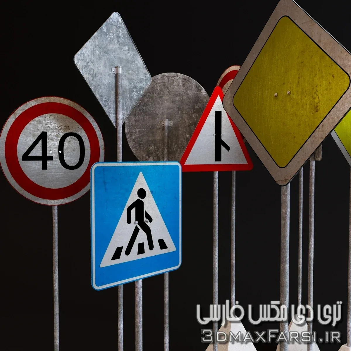دانلود مدل سه بعدی 3dsky – Amb Road signs