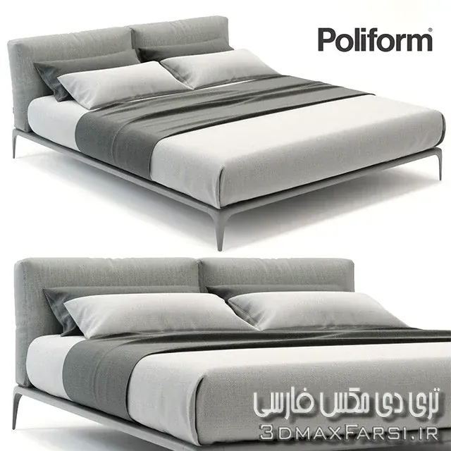 مدل سه بعدی تخت خواب 3dsky – Amb_poliform Park