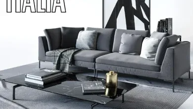 دانلود مدل سه بعدی 3dsky – B & B Italia Sofa Charles