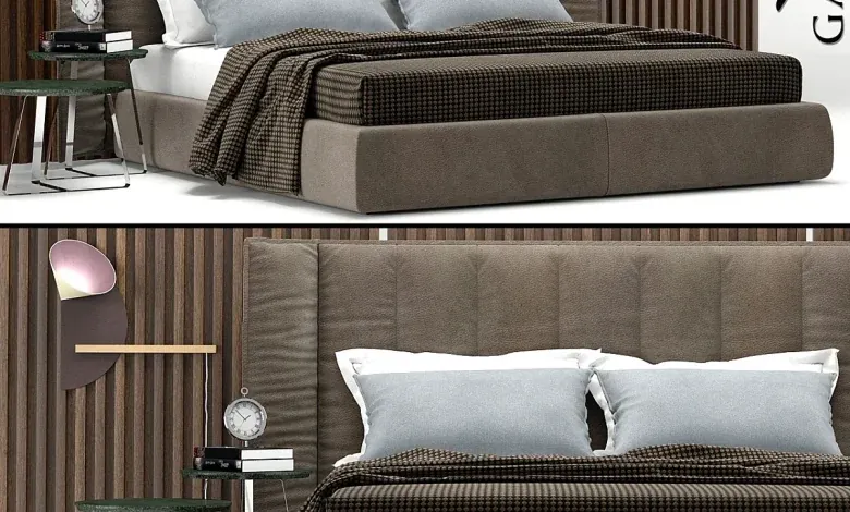 مدل تخت خواب تری دی مکس 3dsky – Bed Wind Night, Gamma Arredamenti