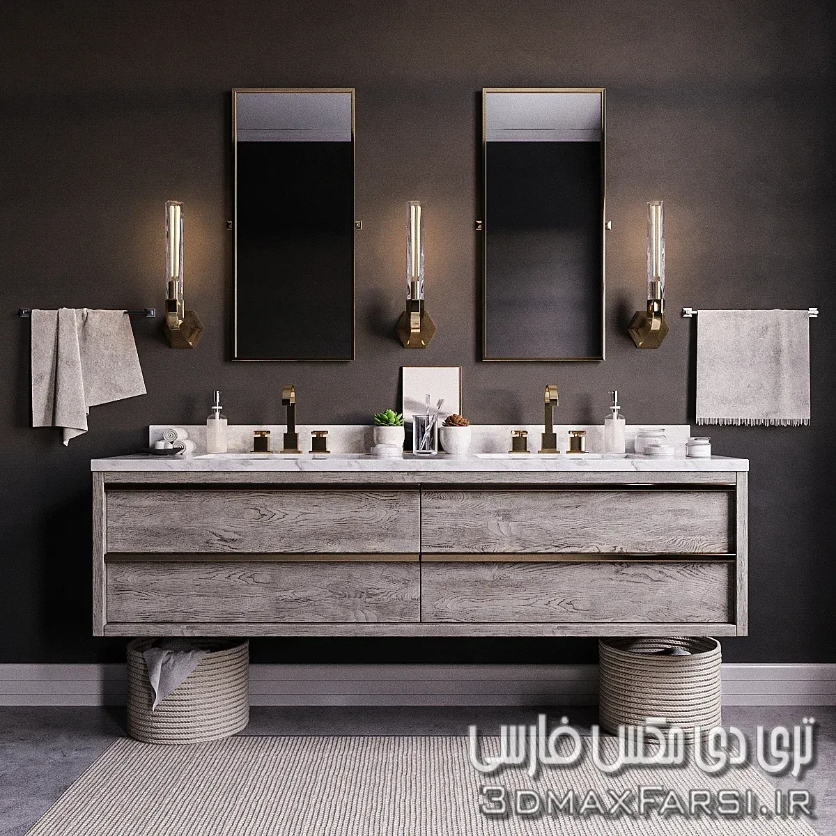 ست حمام و سرویس تری دی مکس 3dsky – BEZIER_DOUBLE_FLOATING_VANITY