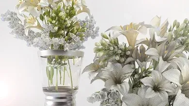 دانلود آبجکت 3dsky – Bouquet of lilies with lilies of the Valley