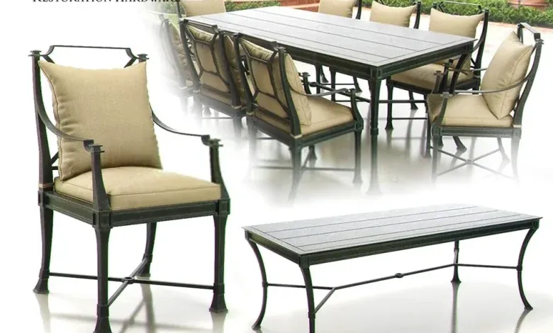 آبجکت میز صندلی 3dsky – Restoration Hardware - Antibes Collection
