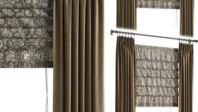 دانلود آبجکت پرده تری دی مکس 3dsky – Roman blinds 4 با استایل رومی