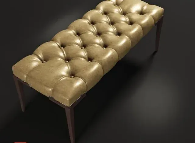 آبجکت مبل بیکر نیمکت تری دی مکس 3dsky – Baker Furniture Adam Bench