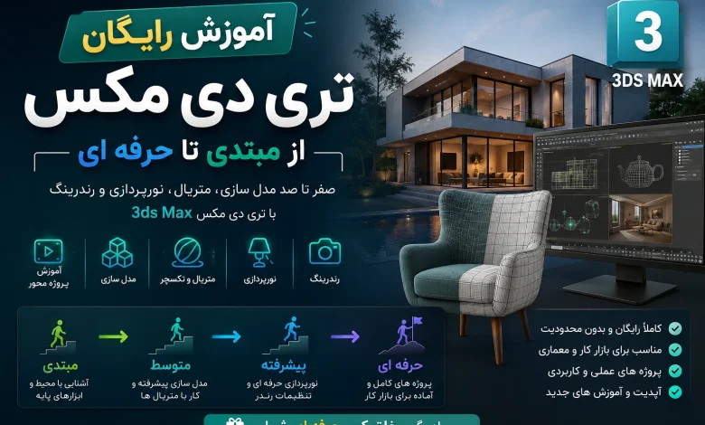 آموزش رایگان تری دی مکس از مبتدی تا حرفه ای