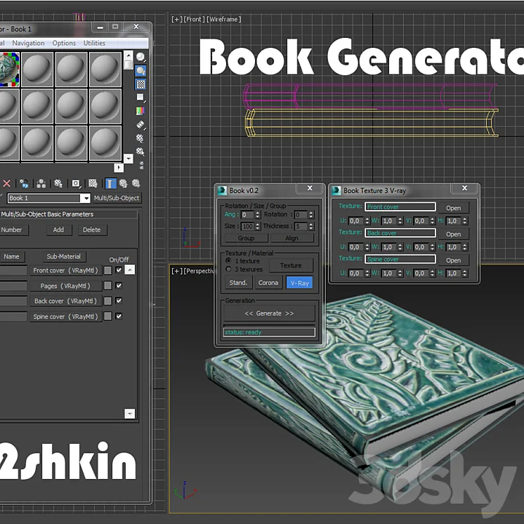 Book generator v0.2 for 3ds Max