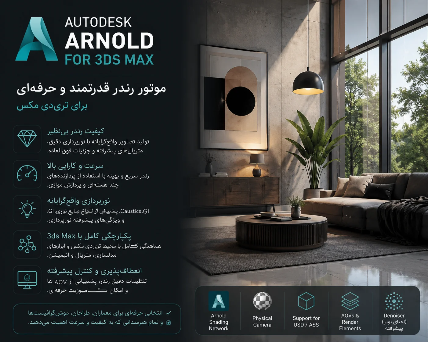 دانلود Arnold 5.9.3 برای تری دی مکس 2025-2027 + [آموزش نصب کرک]