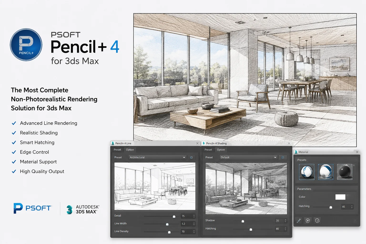 دانلود رایگان PSOFT Pencil+ for 3ds Max v4.2.7 + آموزش نصب کرک
